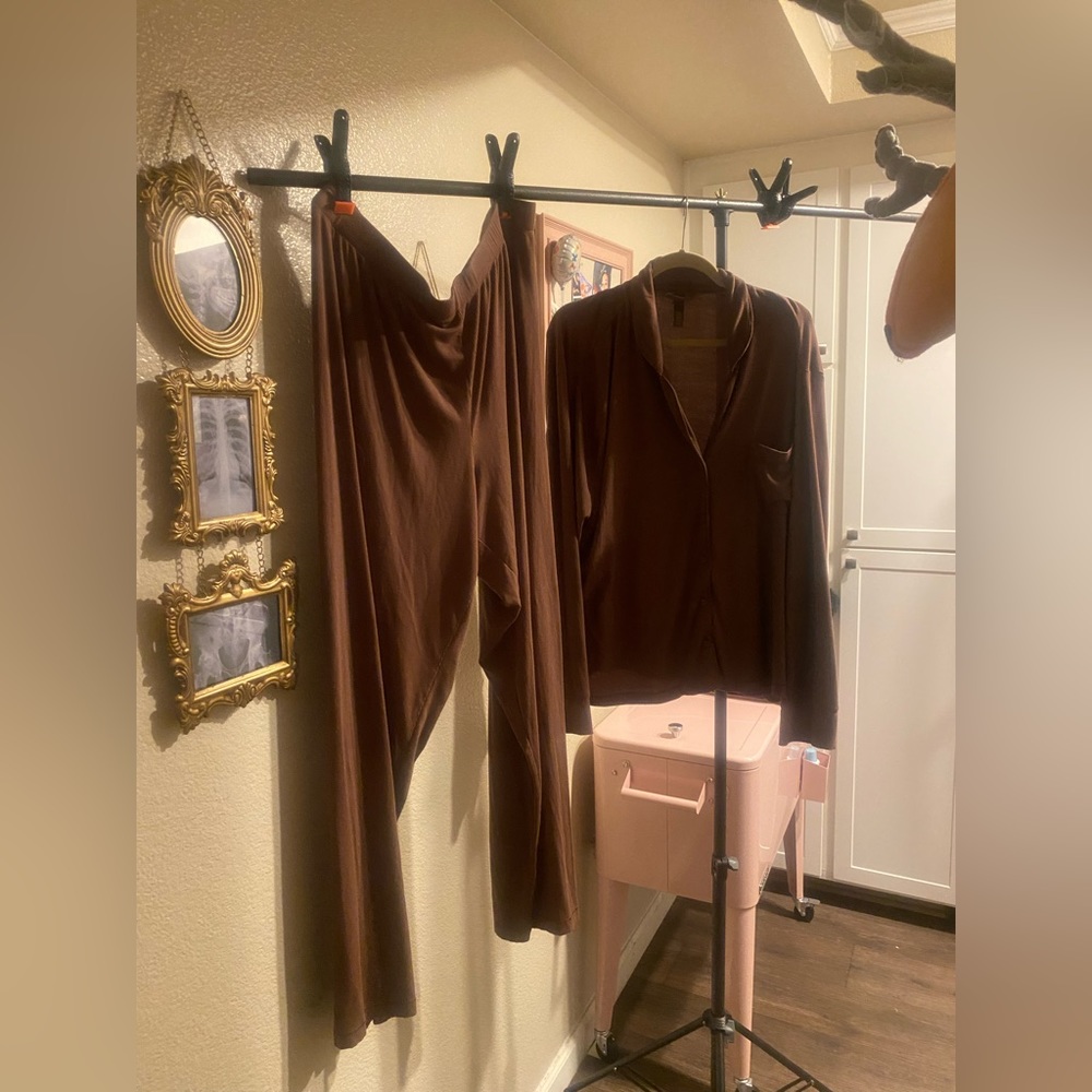 Skims super soft ribbed sleepwear set
